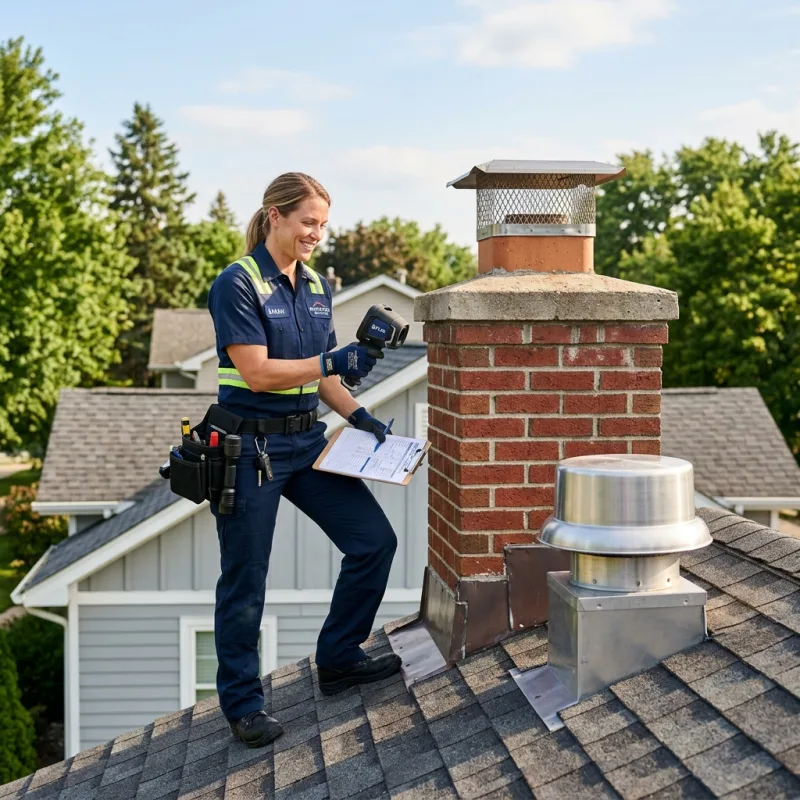 Technician inspecting a Braybrook roof cavity and ductwork for a dead bird